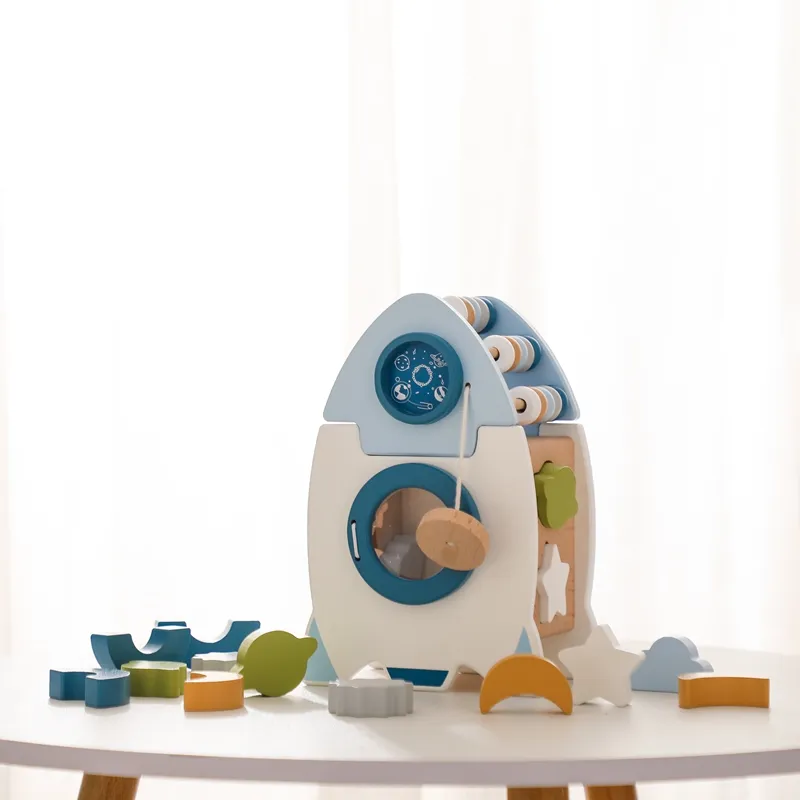 Jucarie educativa de tip Montessori - Nava spatiala 5 in 1