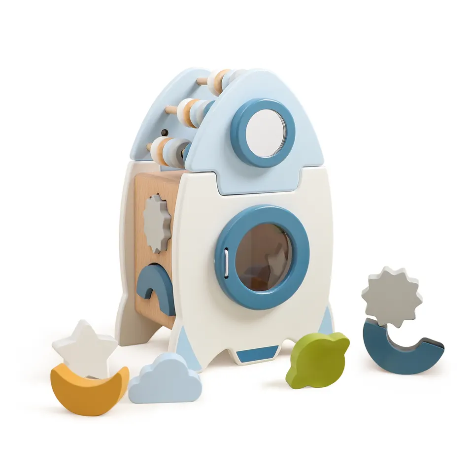 Jucarie educativa de tip Montessori - Nava spatiala 5 in 1