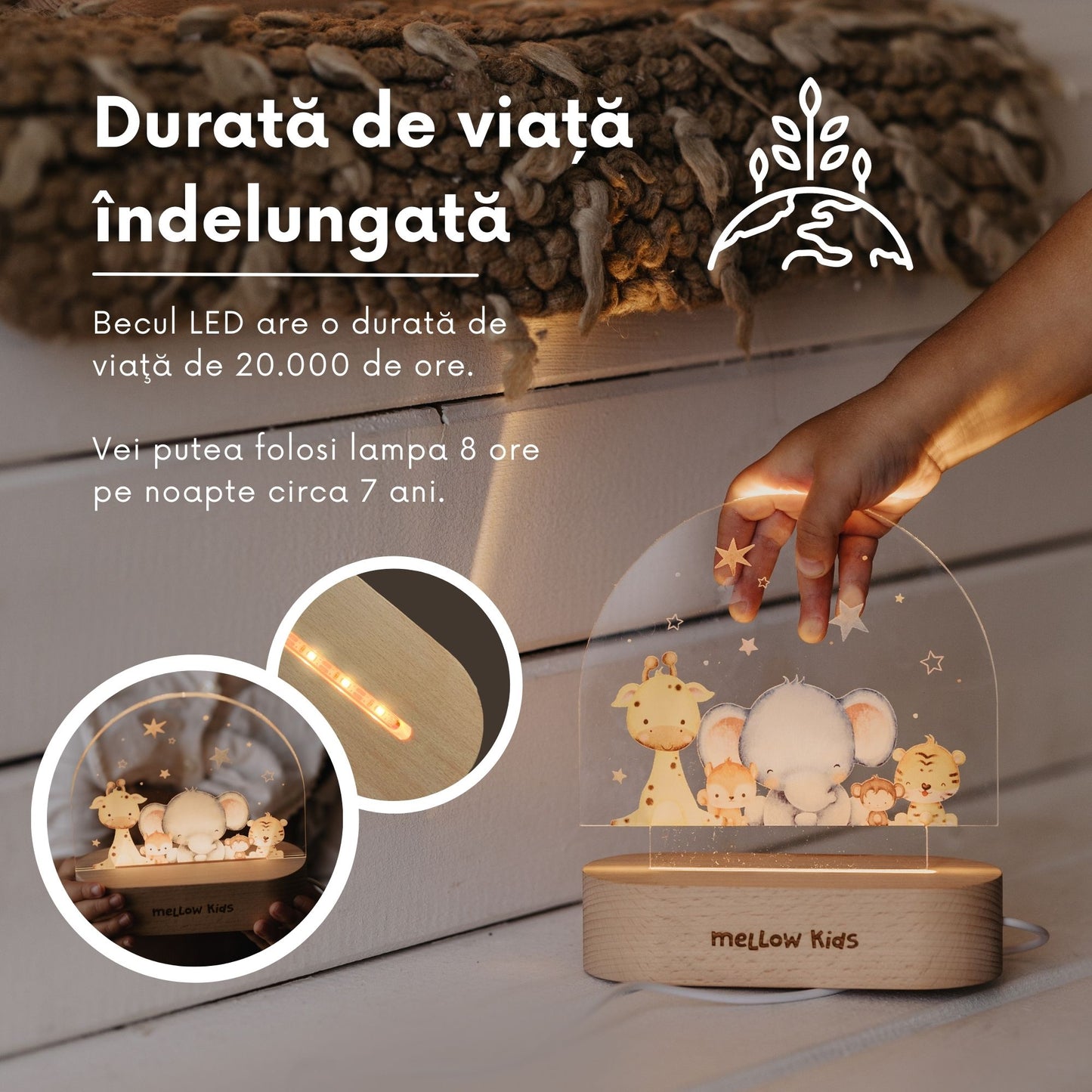 Lampa de Veghe LED pentru copii - Safari