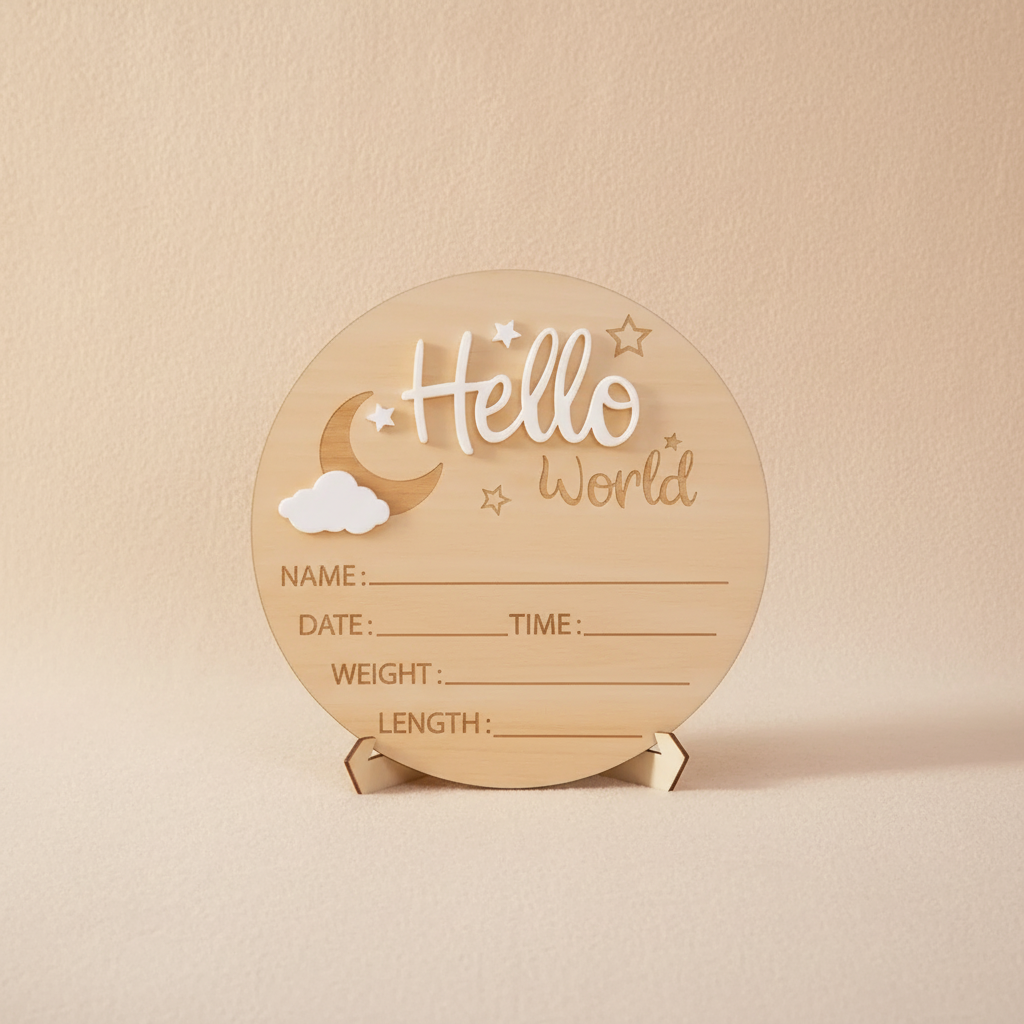 Set cadou “Hello World” pentru nou-născut - Baby Shower Gift 10 piese
