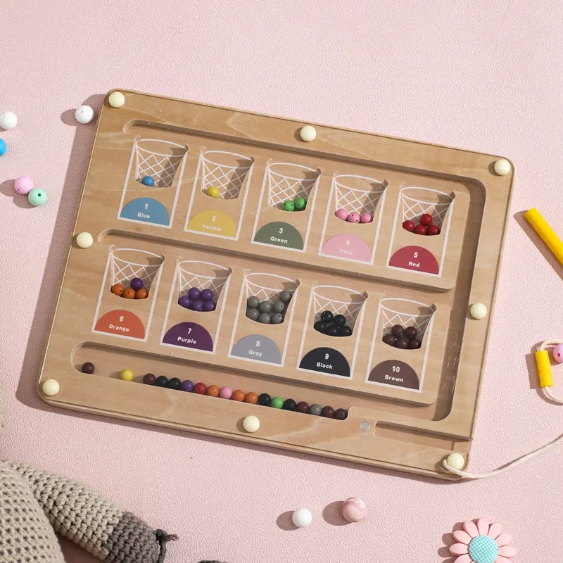 Tabla magnetica educativa Montessori pentru copii, jucărie de sortare din lemn