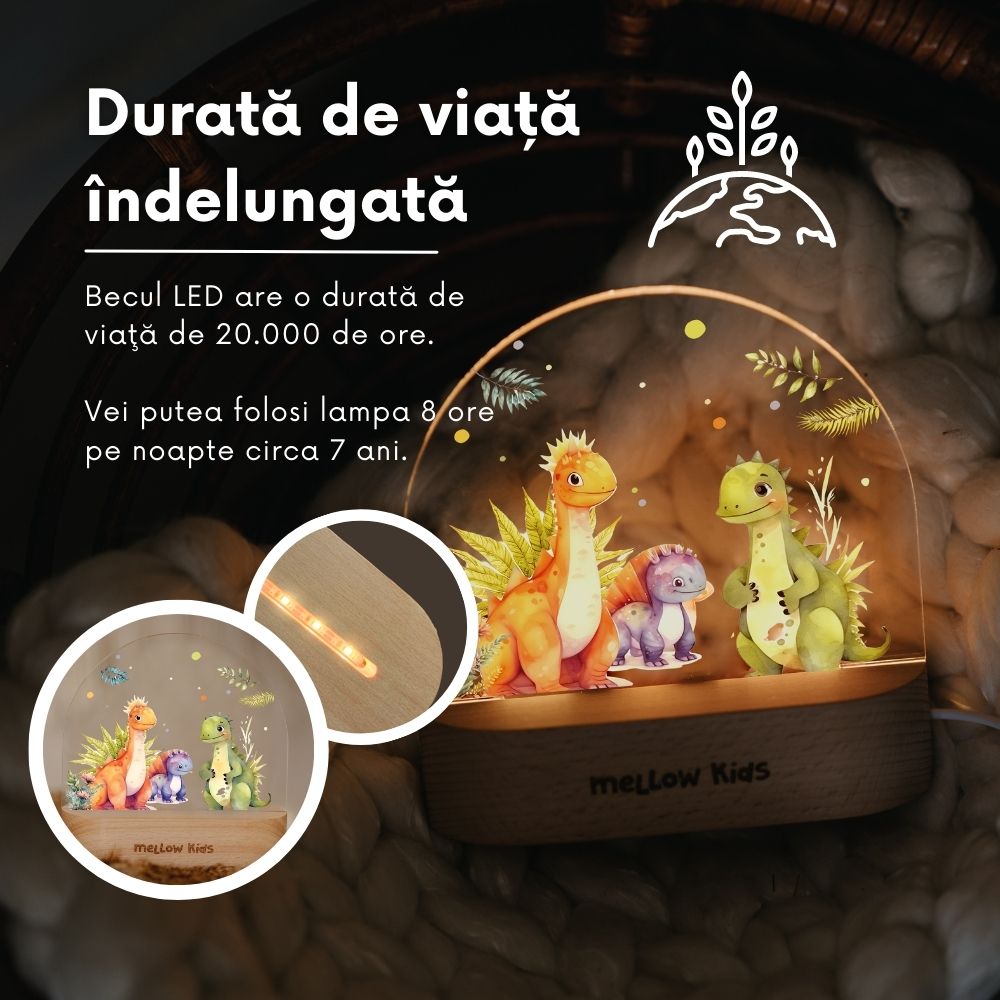 Lampa de Veghe LED pentru copii - Dino Land